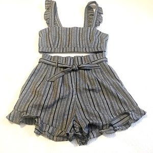 6 Shore Road Crop Top + High Waist Short Set (Med)